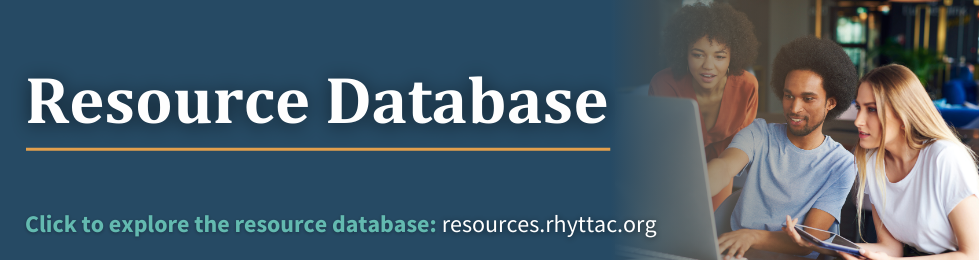 white text over a dark blue background that reads Resource Database, Click to explore the resource database: resources.rhyttac.org