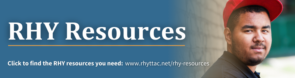 White large capital letters "RHY Resources" on a blue background. Below in smaller font reads: Click to find the RHY Resources you need, with the URL to the RHY Resources webpage.