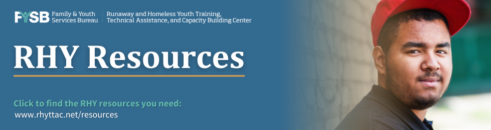 RHYTTAC logo on top right of image and below logo is white large capital letters "RHY Resources" on a blue background. Below in smaller font reads: Click to find the RHY Resources you need, with the URL to the RHY Resources webpage.